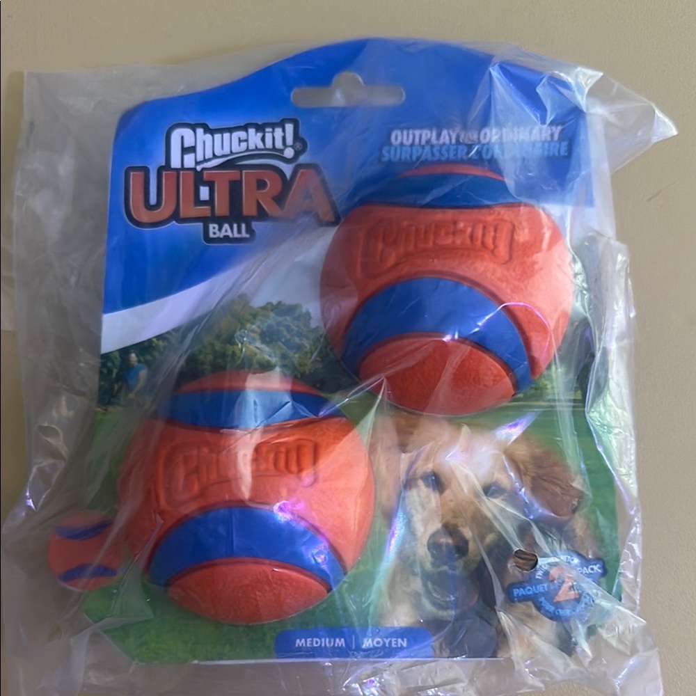 Ultra Ball Dog Toy - Orange and Blue